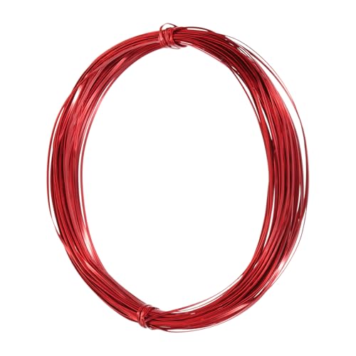 uxcell 1mm Aluminum Craft Flat Wire,66Ft 0.3mm Thickness Bendable Metal Floral Jewelry Beading Armature Wire for Sculpting Armature DIY Jewelry Making, Red - color: Red, size: 66Ft