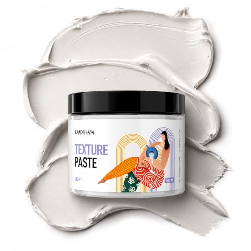 KAMENSKAYA Light Texture Paste 16.9 fl oz / 500 ml – Acrylic Modeling Paste for Canvas, White Texture Medium for Acrylic Painting, Crack-Resistant, Sandable, Made in EU - color: Light Texture, size: 16.9 Fl Oz (Pack of 1)