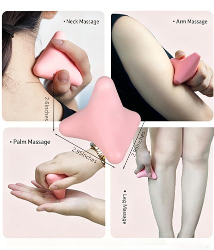 Trigger Point Massage Tool, 3" × 2.6", Deep Tissue Manual Massage Ball for Muscle Knots & Myofascial Release, Physical Therapy Tool for Plantar Fasciitis, Foot Hand Hip & Back Soreness Relief - color: Pink