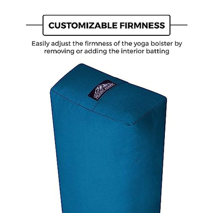 Mount Adams Firm Rectangular Yoga Bolster, 24x10x5in - color: Oceanside