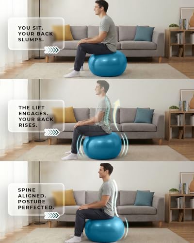 Trideer Exercise Ball for Physical Therapy, Core Strength, Stability & Balance Training, Swiss Ball for Yoga, Fitness & Rehabilitation - size: Firm Support-Large (23-26 inches/58-65 cm)