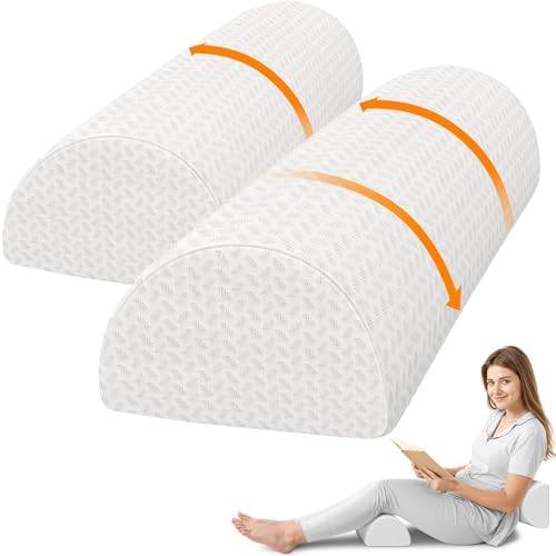 Knee Pillow for Side Sleepers, Leg Pillow for Back & Sciatica Pain, White - color: White, size: Standard-2pack