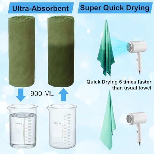 Mindsoft 6 Pack Large Microfiber Gym Towels, 47" x 20" Quick Dry Sweat Towels Super Absorbent Soft Fast Drying Towel Lightweight Towel for Workout, Camping, Backpacking, Beach, Swimming(Classic) - color: Classic