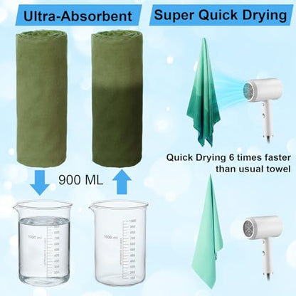 Mindsoft 6 Pack Large Microfiber Gym Towels, 47" x 20" Quick Dry Sweat Towels Super Absorbent Soft Fast Drying Towel Lightweight Towel for Workout, Camping, Backpacking, Beach, Swimming(Classic) - color: Classic