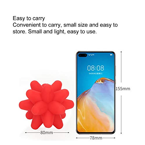 Diohce Spiky Massage Ball, Acupoint Physical Massage Balls, for Foot Massage, Deep Tissue Massage Ball, Point Plantar Fasciitis Relief (Red)