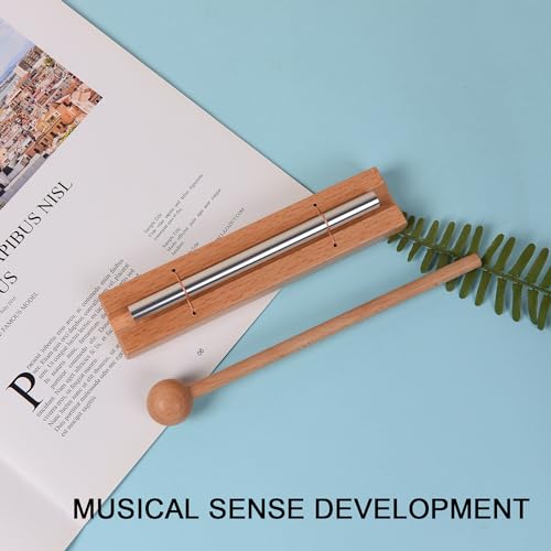 HILAZA 2 Pack Chime for Teacher Classroom Management, Solo Responsive Hand Held Zen Chime Bell Musical Instrument with Mallet for Meditation, Mindfulness - color: SOLO CHIME
