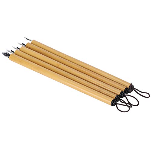 Yosoo Health Gear 5PCS Bamboo Pens, Comic & Arabic Calligraphy Dip Pens (Angled Nib Set) - size: Angled nib set
