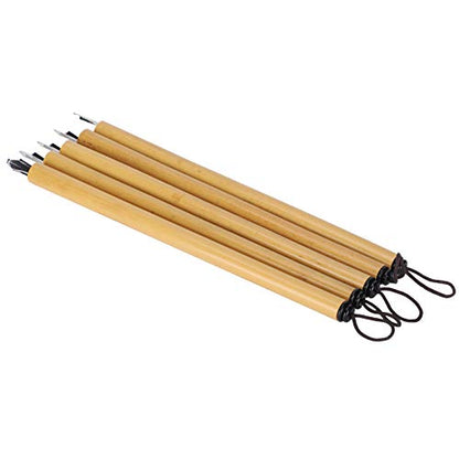 Yosoo Health Gear 5PCS Bamboo Pens, Comic & Arabic Calligraphy Dip Pens (Angled Nib Set) - size: Angled nib set