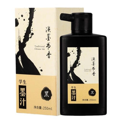 250 ML/8.8 OZ Calligraphy and Sumi Liquid Ink - Versatile Elegance for Chinese Traditional Art Works and Japanese Brush Art