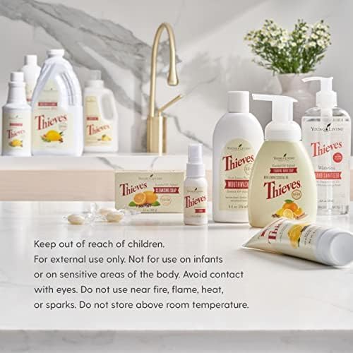 Young Living Thieves Spray | 1 oz | Portable Cleaner Spray, Formulated with Water & Alcohol, Ideal for Travel Essentials & Home; Fits in Backpack, Luggage, or Purse | 3 Pack - size: 0.33 Fl Oz (Pack of 3)