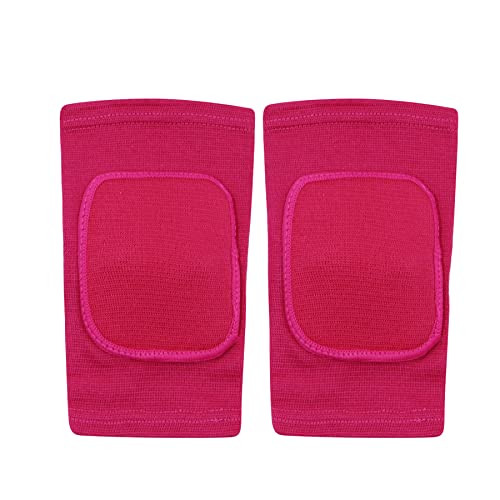 JUMISEE Kids Elbow Brace, Soft Padded Sponge Elbow Pads Breathable Stretchy Arm Protection Sleeves for Football Volleyball Dance Skating Basketball Sports - color: Hot Pink Elbow Brace, size: X-Small(4-7 Years old)