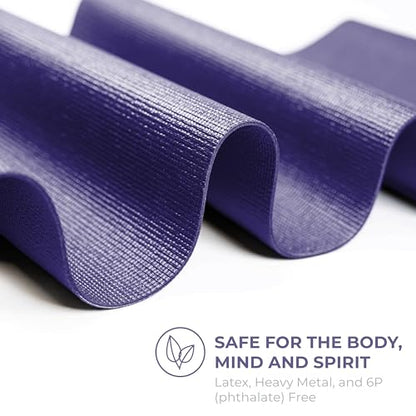 Voyage 5mm Studio Yoga Mats, 10 Pack, 72x24in | Extra Long, Anti-Tear Exercise Mats for Workout, Stretching, Fitness - Non Slip Gym Mats for Home, Schools and Studios - color: Purple
