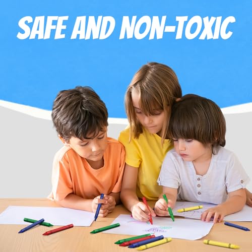 Rosmonde Crayons Bulk, 500 Sets of 2 Pack (1000 Count), 2 Bright Colors | Individually Wrapped Bulk Crayons, Non-Toxic Coloring Supplies For Classroom Essentials Party Favors, Restaurants & Parties