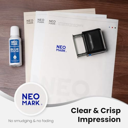 Premium Stamp Ink, Quick-Drying & AP-Certified Non-Toxic Refill Ink for Self-Inking Stamps, Date Stamps and Stamp Pads (Blue, 2oz) (Pack of 2) - color: Blue, size: 2 fl oz (Pack of 2)