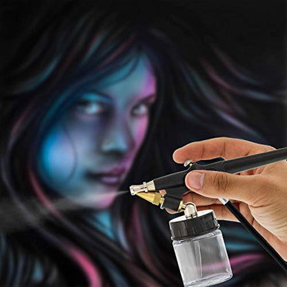 Master Airbrush E91 Airbrush Set Single-Action External Mix Siphon Feed | Airbrush Set with 0.8mm Tip and 1/8" air inlet