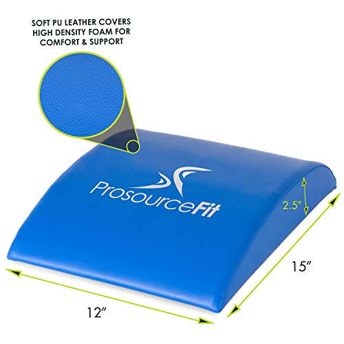 ProsourceFit Abdominal Ab Mat 15x12, High Density Core Trainer for Workouts, Conditioning, Posture Support, and Crunch Exercises; Home Fitness Equipment - color: Blue