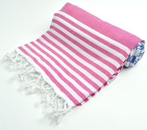 Peshtemal Towels | Pestemal Towel | Highly Absorbent | Thin Soft Camping Towels | Beach Gym Pool Towels 100% Cotton 36x65 Inches (Navy) - color: White Darkblue
