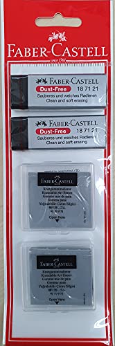 Faber-Castell Eraser - Drawing Art kneaded Large Pencil Eraser Bundle - 4 Pack
