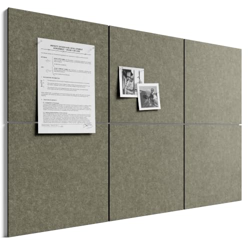 Bumusty 36" x 24" Large Cork Board Alternative, Earth Brown - color: Earth Brown, size: Solid tile 6-pack