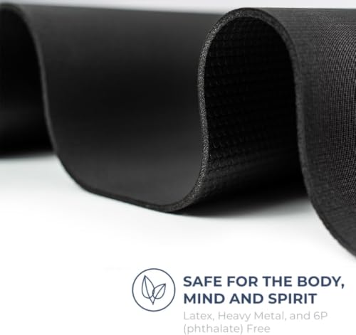 Summit Yoga Mat, 72"x24"6mm Thick - color: Black