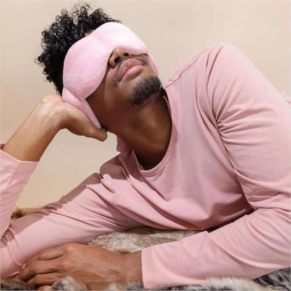 nodpod Patented Gentle Pressure Sleep Mask, Weighted Eye Mask | Patented Light Blocking Design for Sleeping, Travel & Relaxation, Bead Filled, Machine Washable, BPA-Free, Blush Pink - color: Blush Pink Cotton