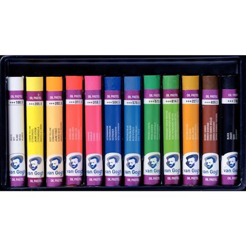 Vangogh Oil Pastel, Round Full Stick, 12-Piece Set