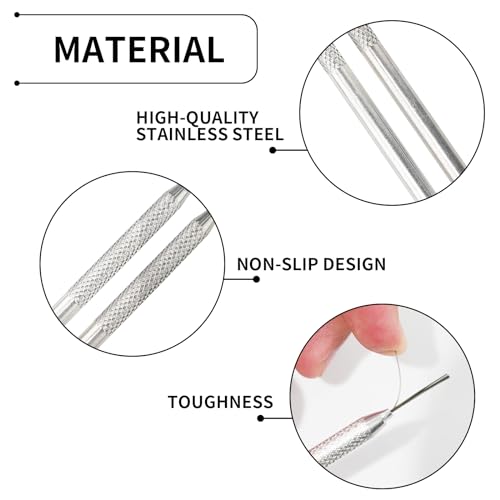 2Pack Clay Needle Tools, Wire Feather Texture Tool for Ceramic Polymer Pottery Clay Sculpting, Texturing, Modeling
