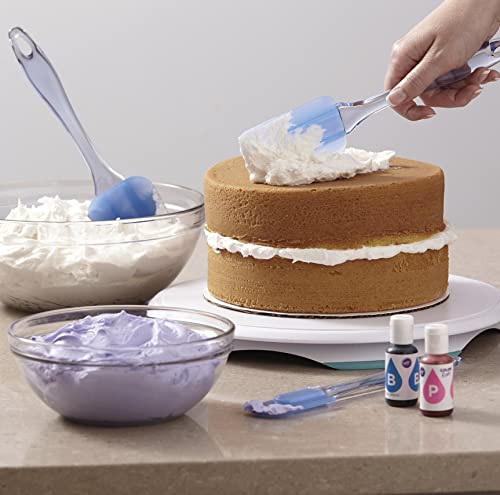 Wilton Easy Flex Silicone Spatula Set, Frosting, 3-Piece | Heat-Resistant Silicone Spatulas for Mixing, Folding, Scraping & Frosting, Flexible Head Gets Every Last Drop from Bowls