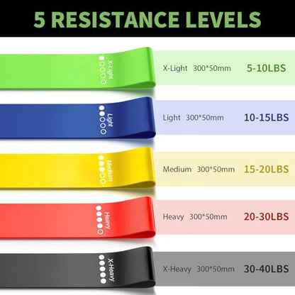 KANGFITER Non-Slip Fabric Resistance Bands for Working Out 3 Levels - color: 3.Colorful Set