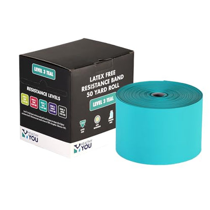 Latex Free Resistance Band 50 Yard Rolls - color: Teal v2