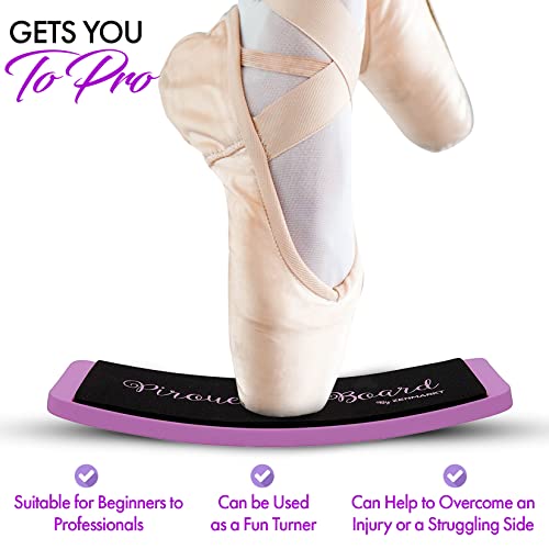 Zenmarkt Turning Board for Dancers, Cheerleaders, Gymnasts, Ice Skaters - color: Purple