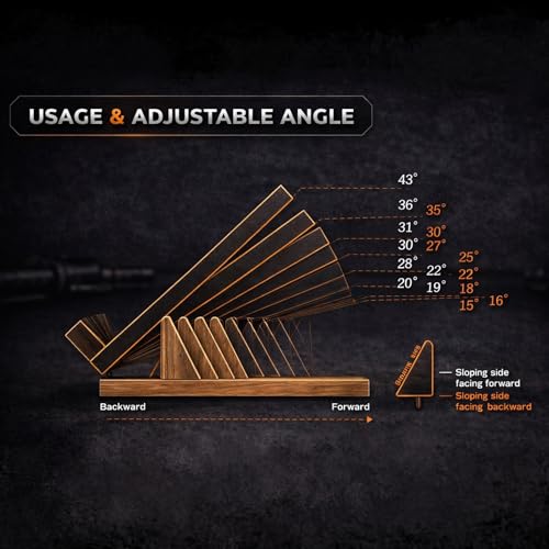 16-Level Adjustable Solid Wooden Slant Board for Squats – 550 lbs Heavy Duty Squat Wedge for Weightlifting & Ankle Mobility – Incline Board for Calf Raises & Leg Day Training