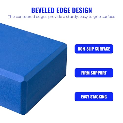 3in Foam Bulk Yoga Blocks, 10 Pack - color: Dark Blue