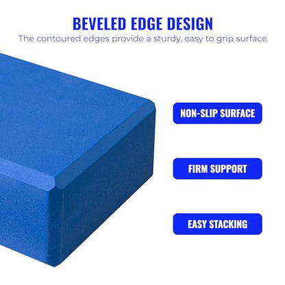 3in Foam Bulk Yoga Blocks, 10 Pack - color: Dark Blue