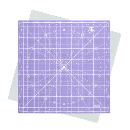 12"x12" Rotating Cutting Mat, Self Healing Mat with 360-Degree Rotation & Anti-Slip Base, Sewing Board Cutting Mat Perfect for Fabric Quilting Leather Hobby Project, Purple - color: Purple, size: 12"L x 12"W