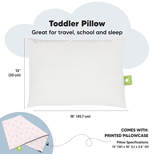 Toddler Pillow with Pillowcase 13x18 My Little Dreamy Pillow(ABC Land Rose) - color: Abc Land Rose