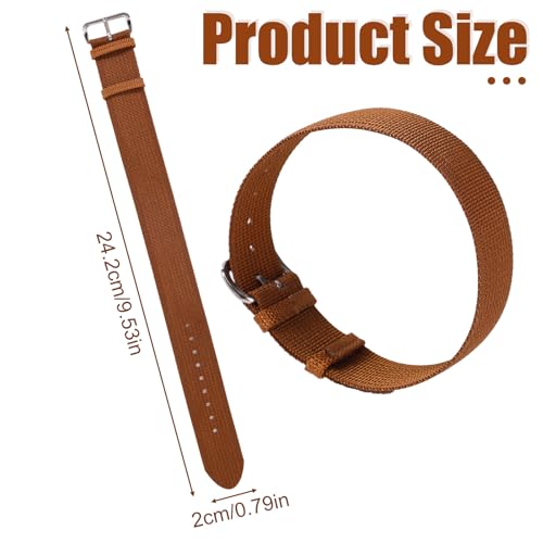 Replacement Nylon Loop for Hume Band, Soft Breathable Woven Wristband with Adjustable Metal Buckle for Hume Health Band Fitness Tracker All-Day Comfort Wear - color: brown