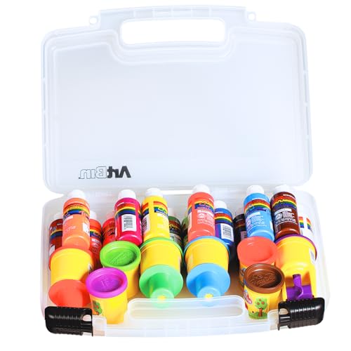 ArtBin 8014AB 14 inch Quick View Carrying Case, Portable Art & Craft Organizer with Handle, [1] Plastic Storage Case, Translucent - size: 14 inch - Standard