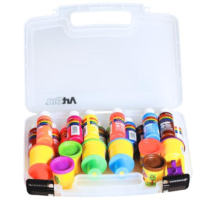 ArtBin 6977AB 12 inch Quick View Deep Base Carrying Case, Portable Art & Craft Organizer with Handle, [1] Plastic Storage Case, Translucent - size: 12 inch - Deep