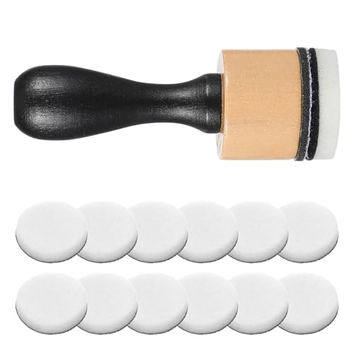 Guduling 13 Pcs Mini Ink Blending Tool,with 12 Pcs Brush for Ink Pad | Ink Blending Brushes,Flat Head Round Ink Blending Tool for Scrapbooking Painting Drawing Art Supplies Distressing