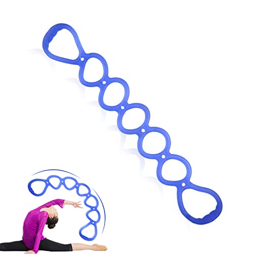 7 Ring Stretch Resistance Exercise Band, BetterJonny Workout Bands Yoga Stretching，Foot, Leg and Arm Exerciser for Home or Fitness Center Workout Walking Exercise - color: Blue
