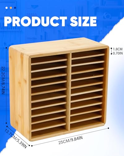 UCEC Bamboo Marker Organizer for 176 Markers, 11-Tier Marker Storage Rack | Desktop Marker Holder with 22 Wide Compartments, Stackable Alcohol Pen Holder for Artists, Classroom, Studio Decor - size: 22 Compartments