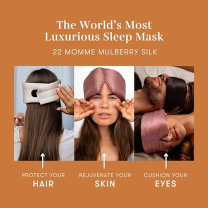 DROWSY Silk Sleep Mask - Face-Hugging, Padded Cocoon for Luxury Sleep in Total Darkness - 100% Pure Mulberry Silk (Tuscan Kiss) - color: Tuscan Kiss, size: 1 Count (Pack of 1)