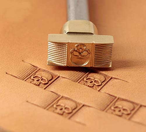 DandS ltd Leather Stamp Tool, Skull, Professional Steel Craft Tool for Leatherworking, Embossing, Carving & Stamping Leather Projects, Belts Wallets & DIY Projects Compatible with Mallet #281 - color: Skull Face 0.28 x 63"