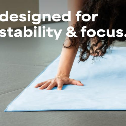 S&T INC. Aura Microfiber Yoga Mat Towel, 2 Pack, 26.5" x 72", Blue | Soft and Absorbent, Quick-Dry for Gym, Pilates, and Hot Yoga, Compact for Gym Bag, Machine Washable - color: Blue 2pk
