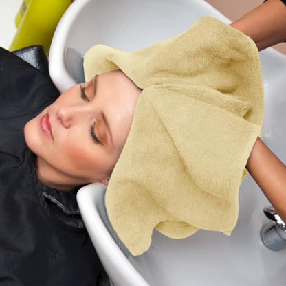 Utopia Towels Salon Towels, Pack of 24, 16x27 in, 100% Cotton, Beige - color: Beige, size: 24 Pack
