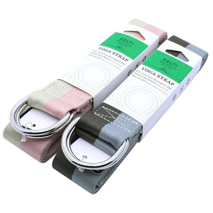 Yoga Exercise Adjustable Straps 8FT with Durable D-Ring for Pilates & Gym Workouts | Hold Poses, Stretch, Improve Flexibility & Maintain Balance - color: Mixed color C