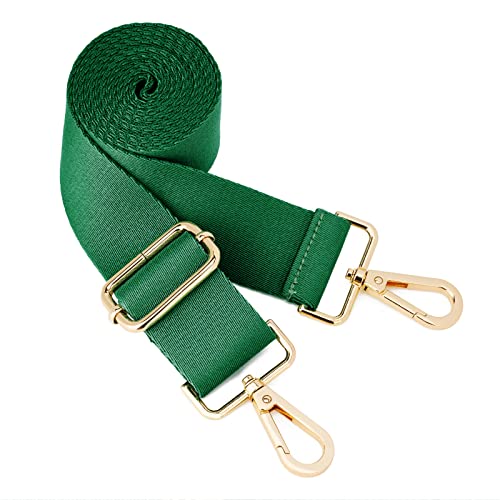 ZOOEASS Wide Shoulder Strap (Solid),Adjustable Replacement Belt Crossbody Canvas Bag Handbag - color: Green