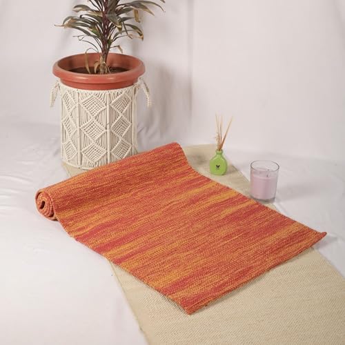 Trade Star Organic Cotton Yoga Mat Travel Mat for Indoor And Outdoor Use 72"L x 24"W Inches Mat Handloomed Meditation Rug Highly Absorbent Reversible Yoga Rug Tie Dye Yoga Mat for Exercise - color: Color 8