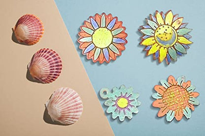 Sunflowers Resin Keychain Molds, Floral Flowers Silicone Keychain Fondant Molds with 8 PCS Key Rings 8 PCS Keychain Tassels, Casting Molds for DIY Keychain Jewelry Necklaces Crafts